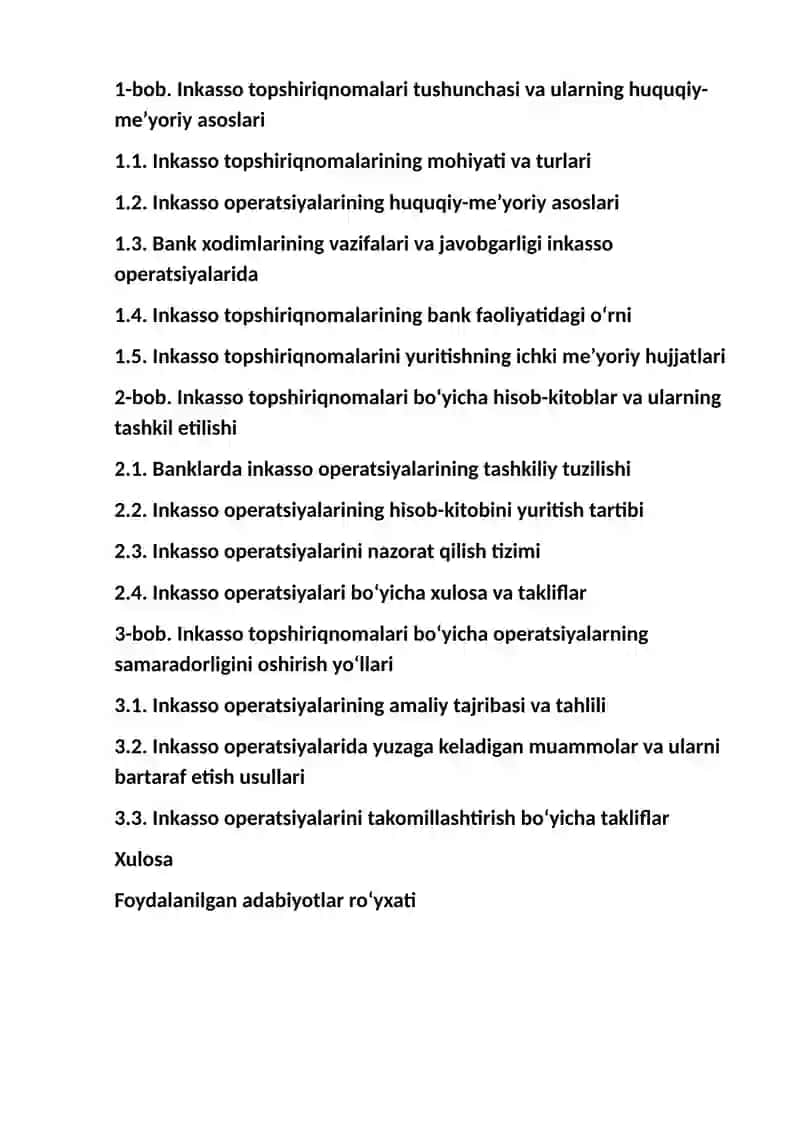 Banklarda inkasso topshiriqnomalari bo‘yicha hisob-kitoblar hisobi 2