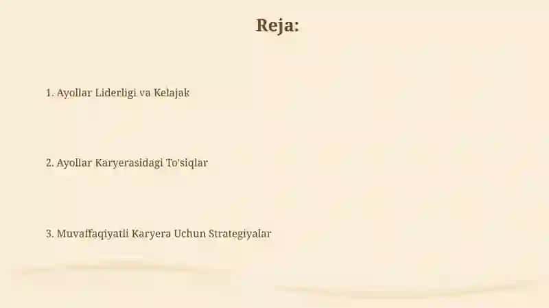 Ayollar karyerasi 2