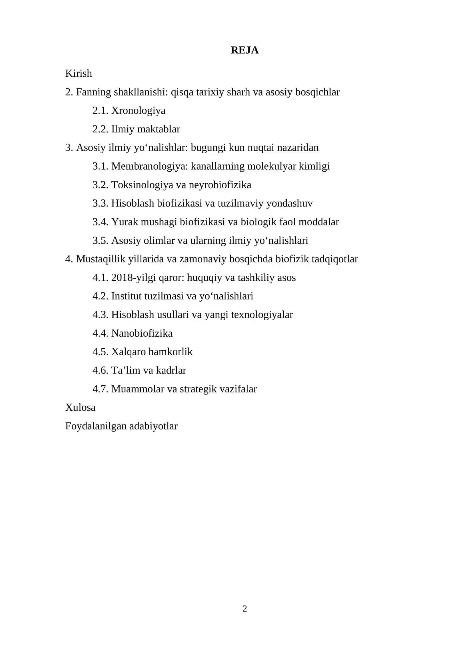Oʻzbekistonda biofizik tadqiqotlarning rivojlanishi 2