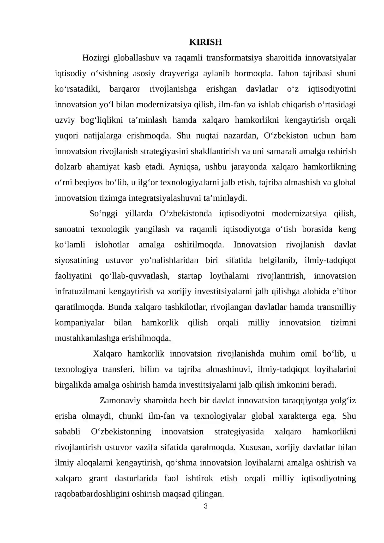 O‘ZBEKISTONNING INNOVATSION STRATEGIYASIDA XALQARO HAMKORLIK 2