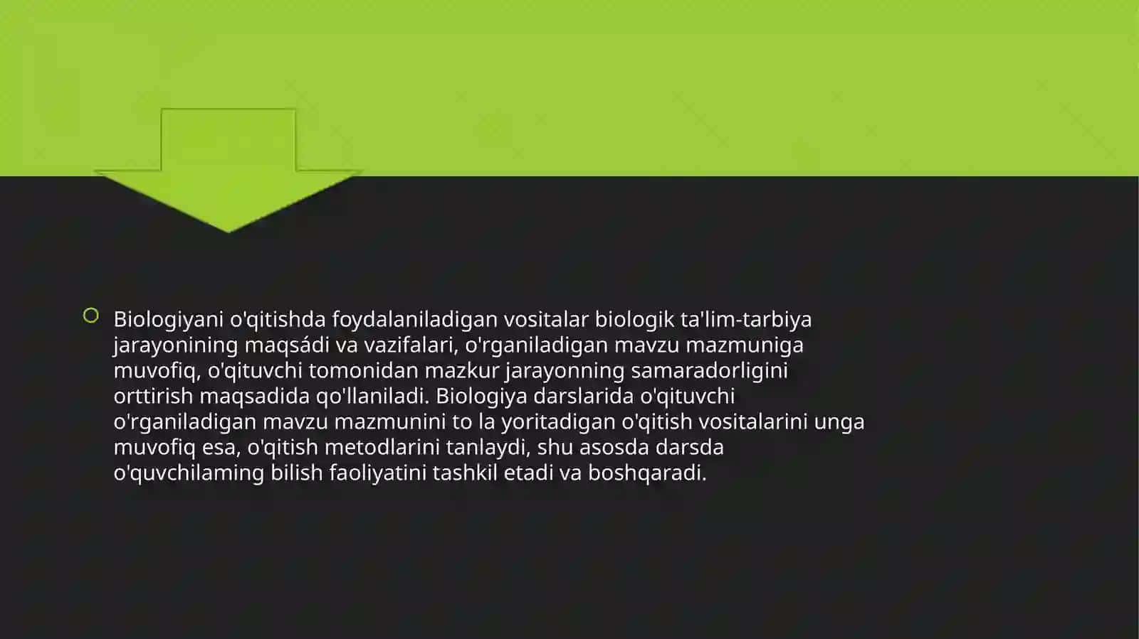 Biologiya darslarida foydalaniladigan slaydlar tayyorlash 2