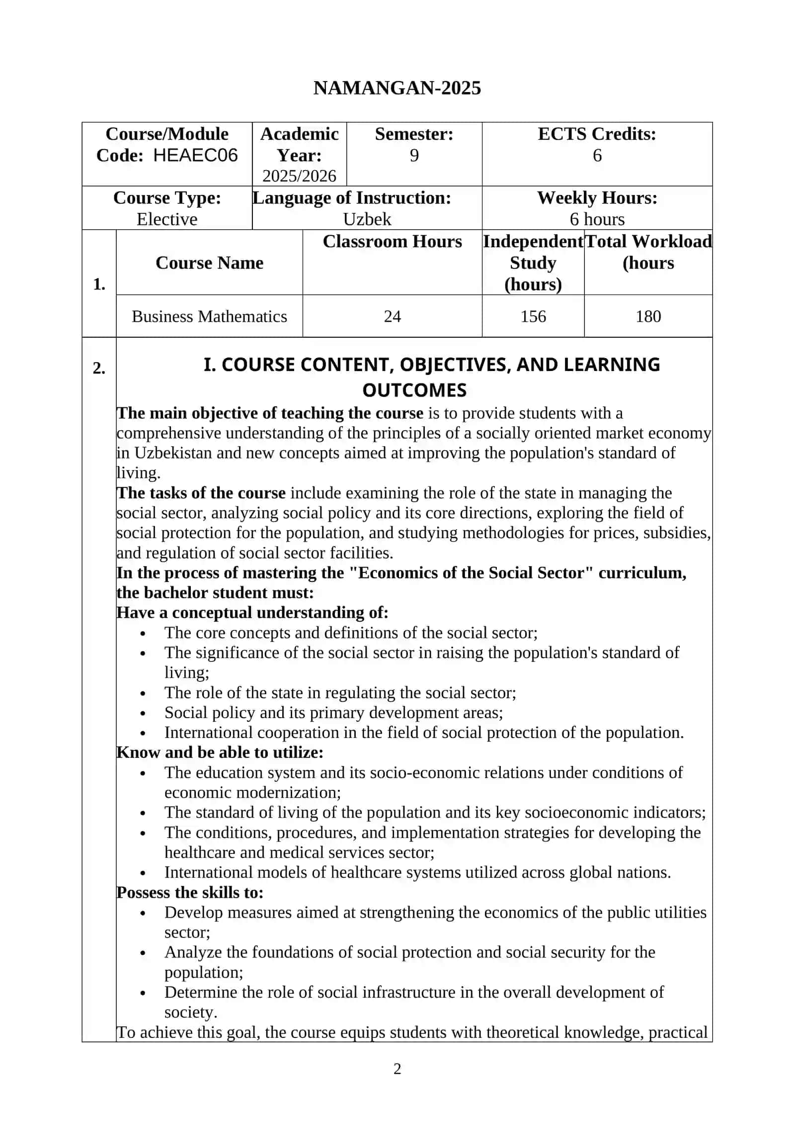 Business Mathematics 2