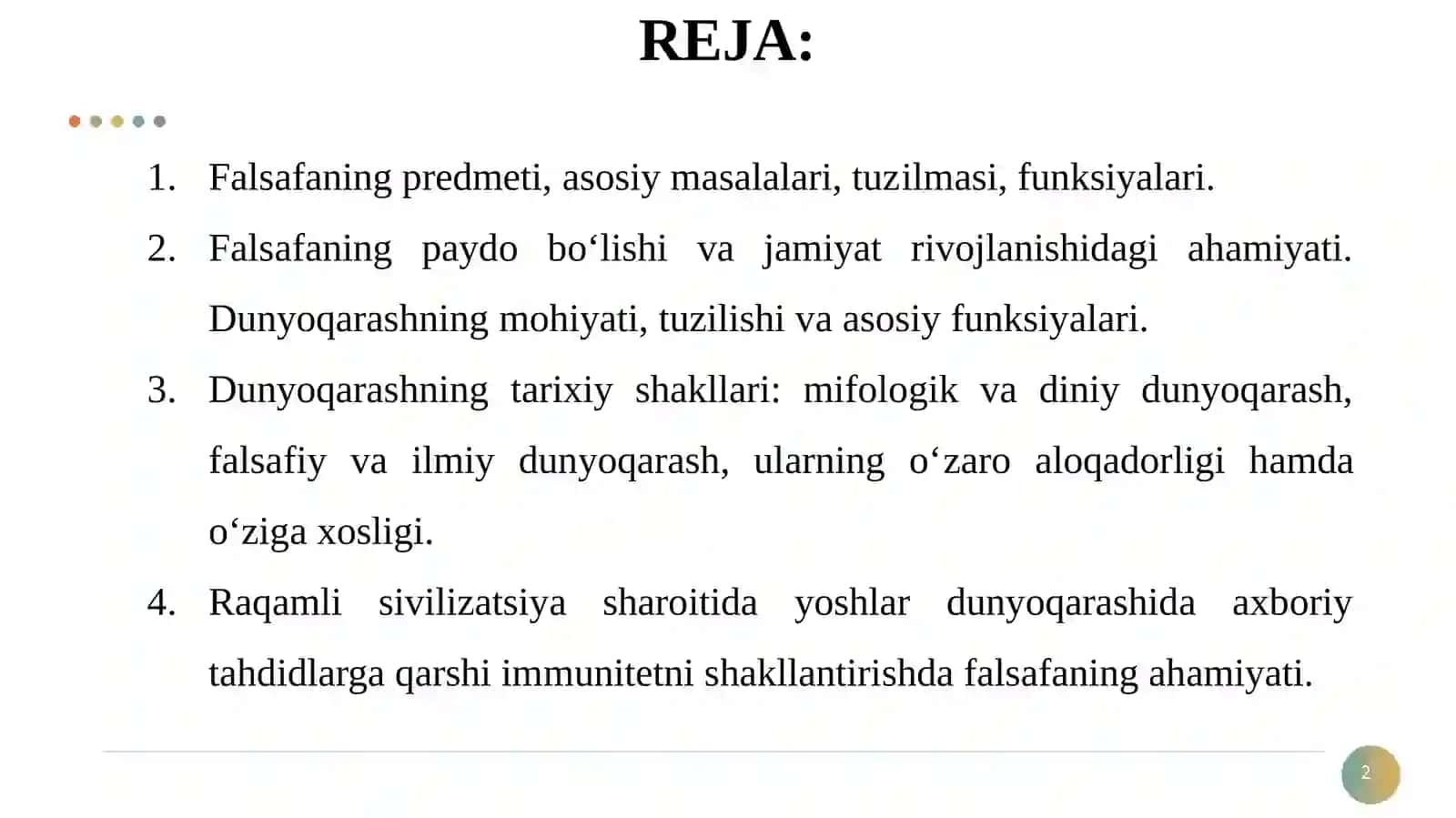 Falsafa va uning jamiyat hayotidagi roli 2