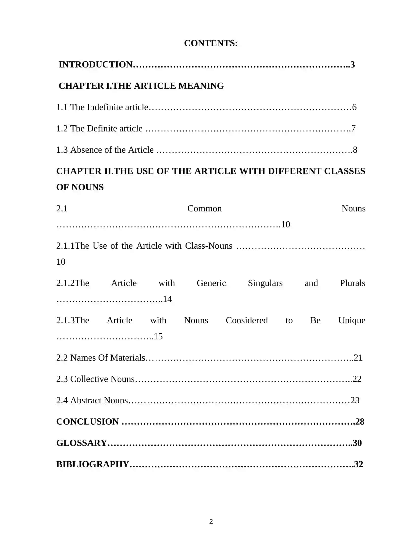 ZERO ARTICLE IN ENGLISH LANGUAGE. 2