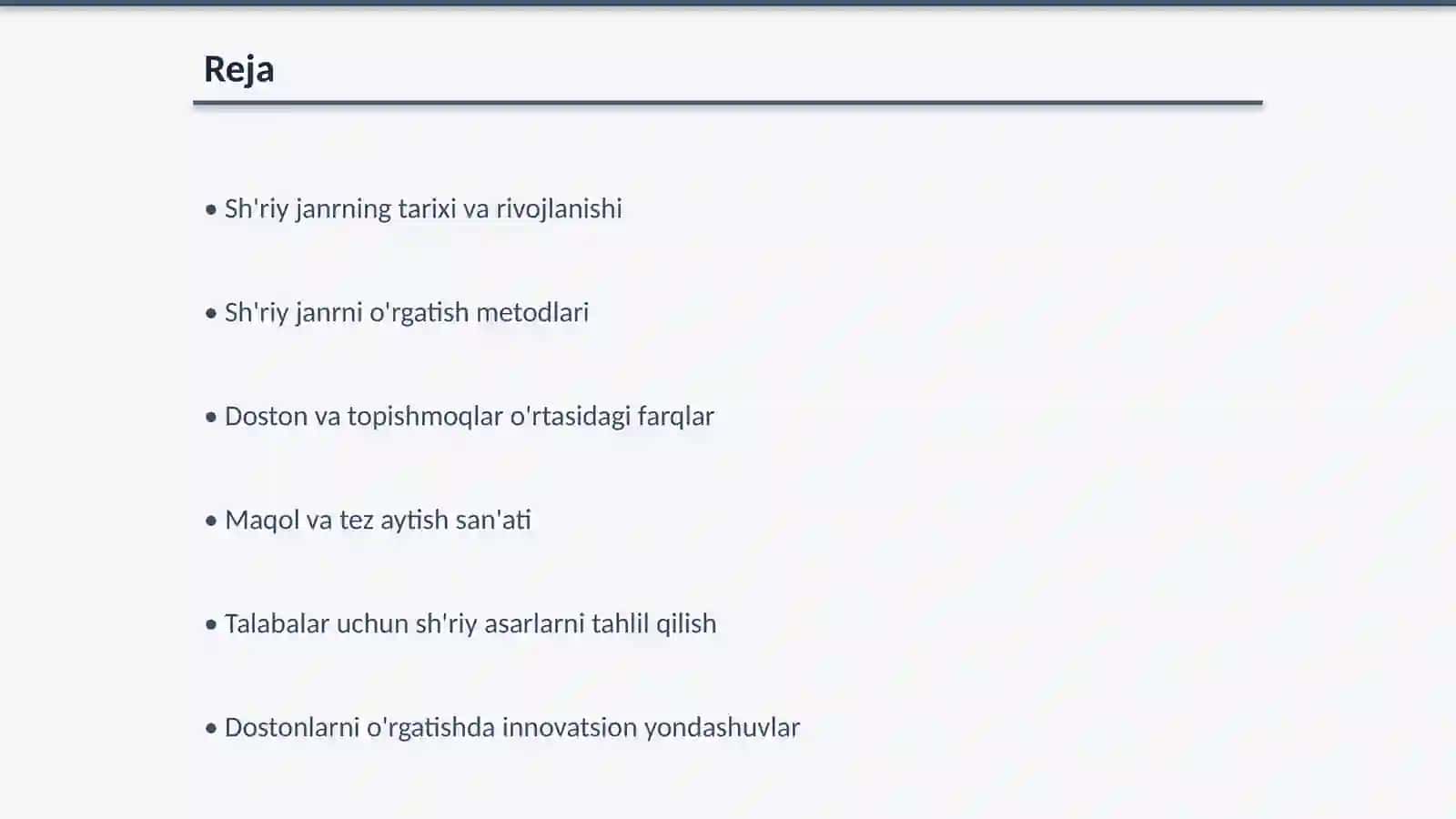 Sh'riy janrni o'rgatish yuzasidan metodik tavsiyalar 2