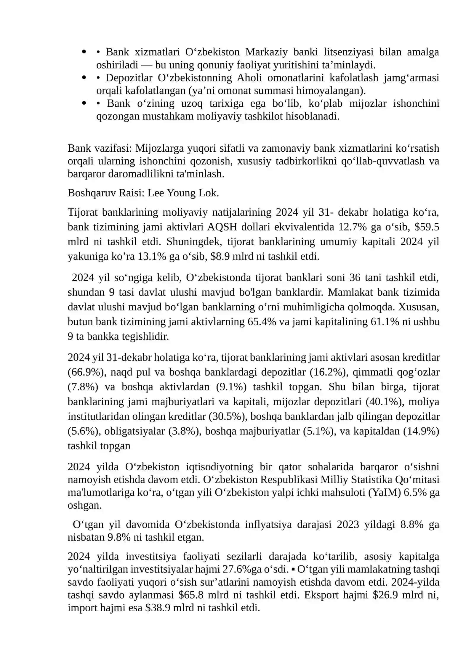 KDB Bank O'zbekiston 2
