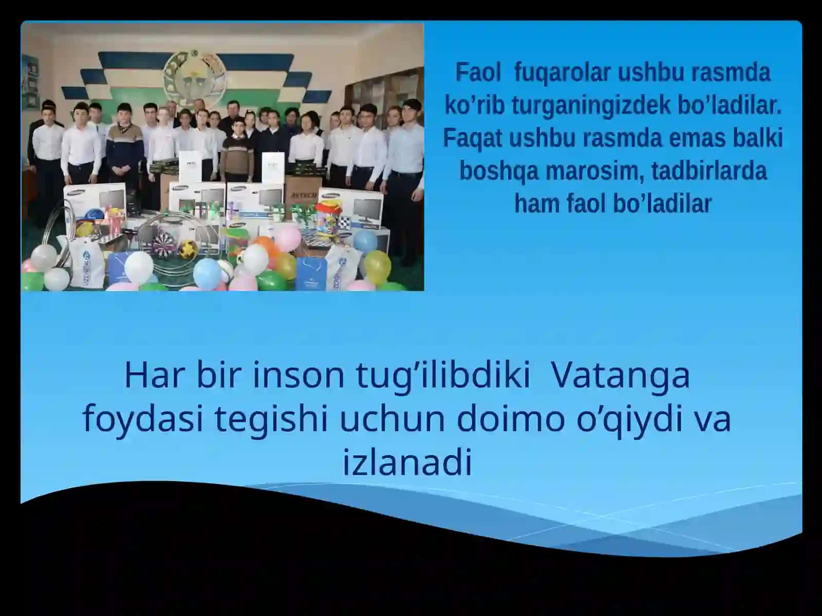 Faol o’quvchidan-faol fuqarolikkachamavzusidatayorlagan taqdimot 2