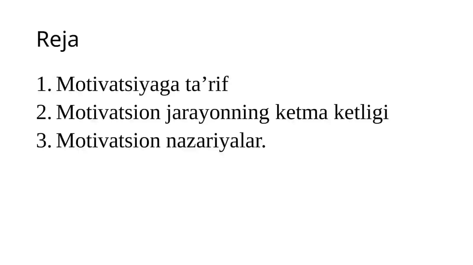 MOTIVATSIYA - MENEJMENT FUNKSIYASI SIFATIDA 2