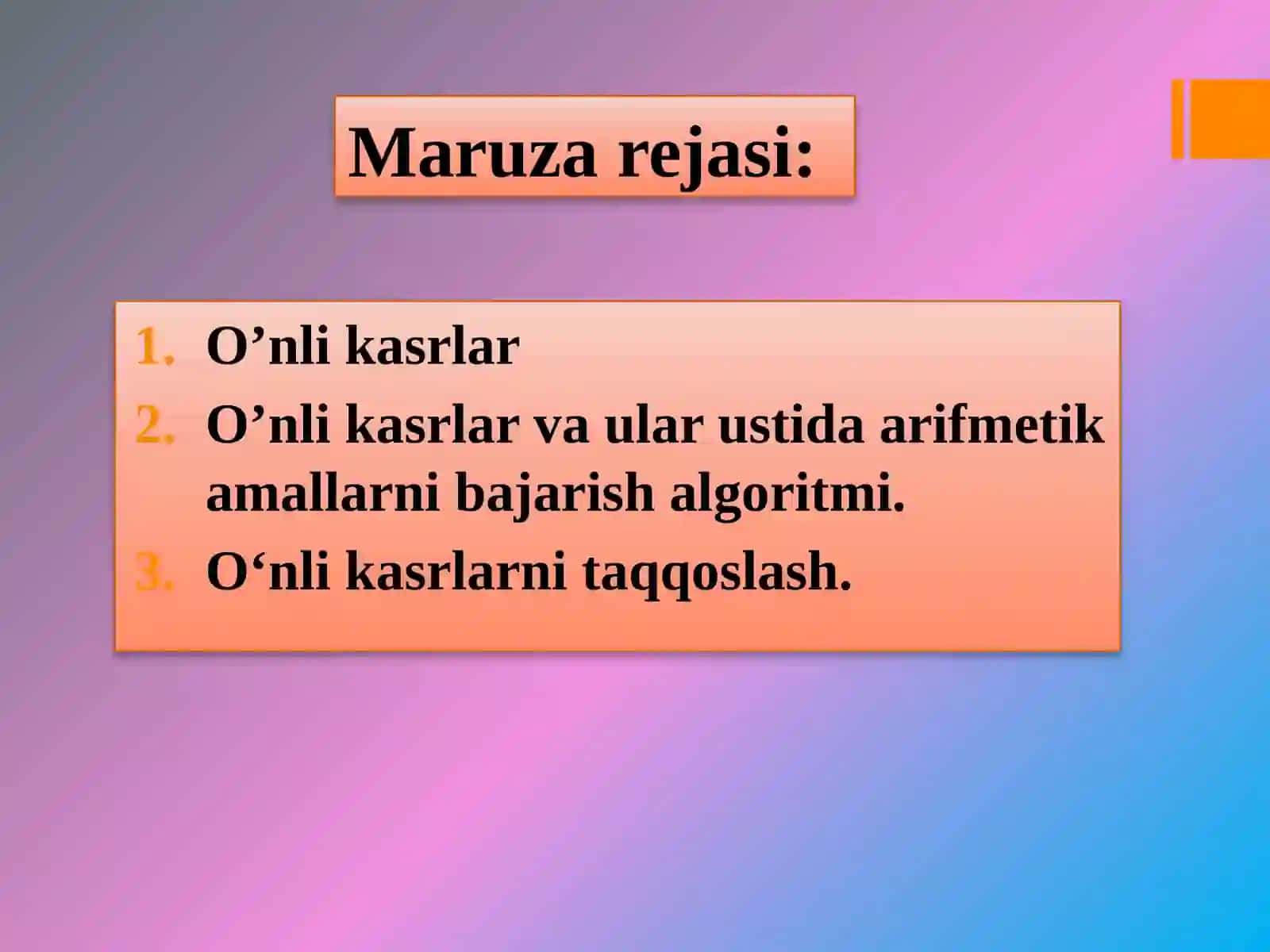MATƏMATIKA O’QITISH METODIKASI 2