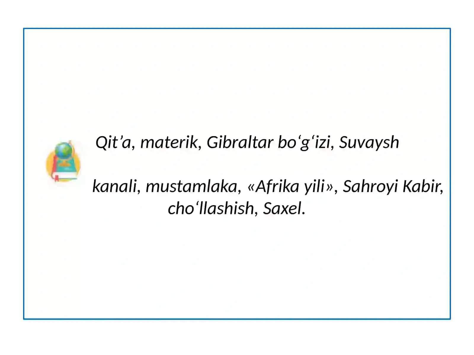 Afriqa geografik o‘rni 2