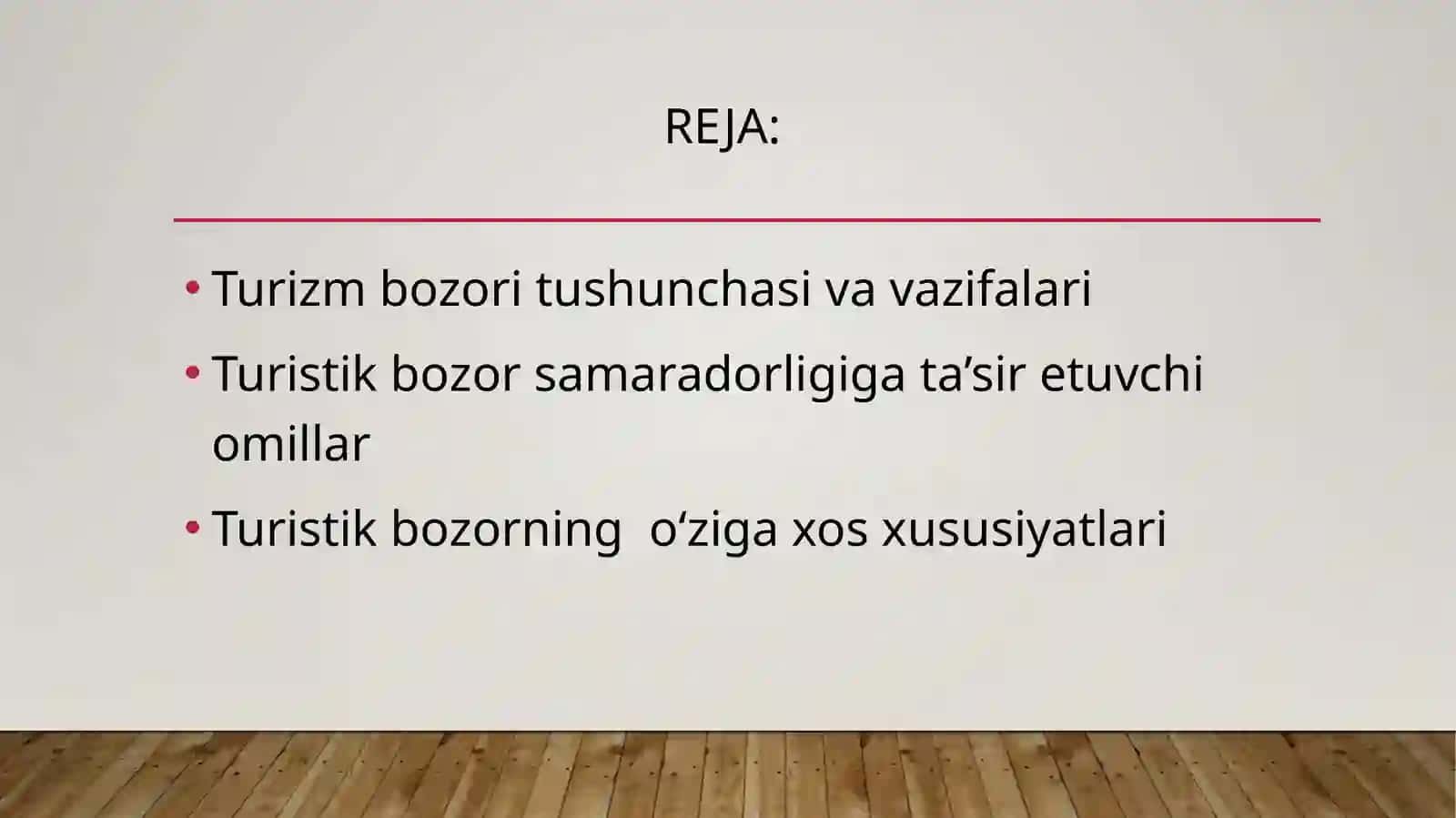 Turistik xizmatlar bozori 2