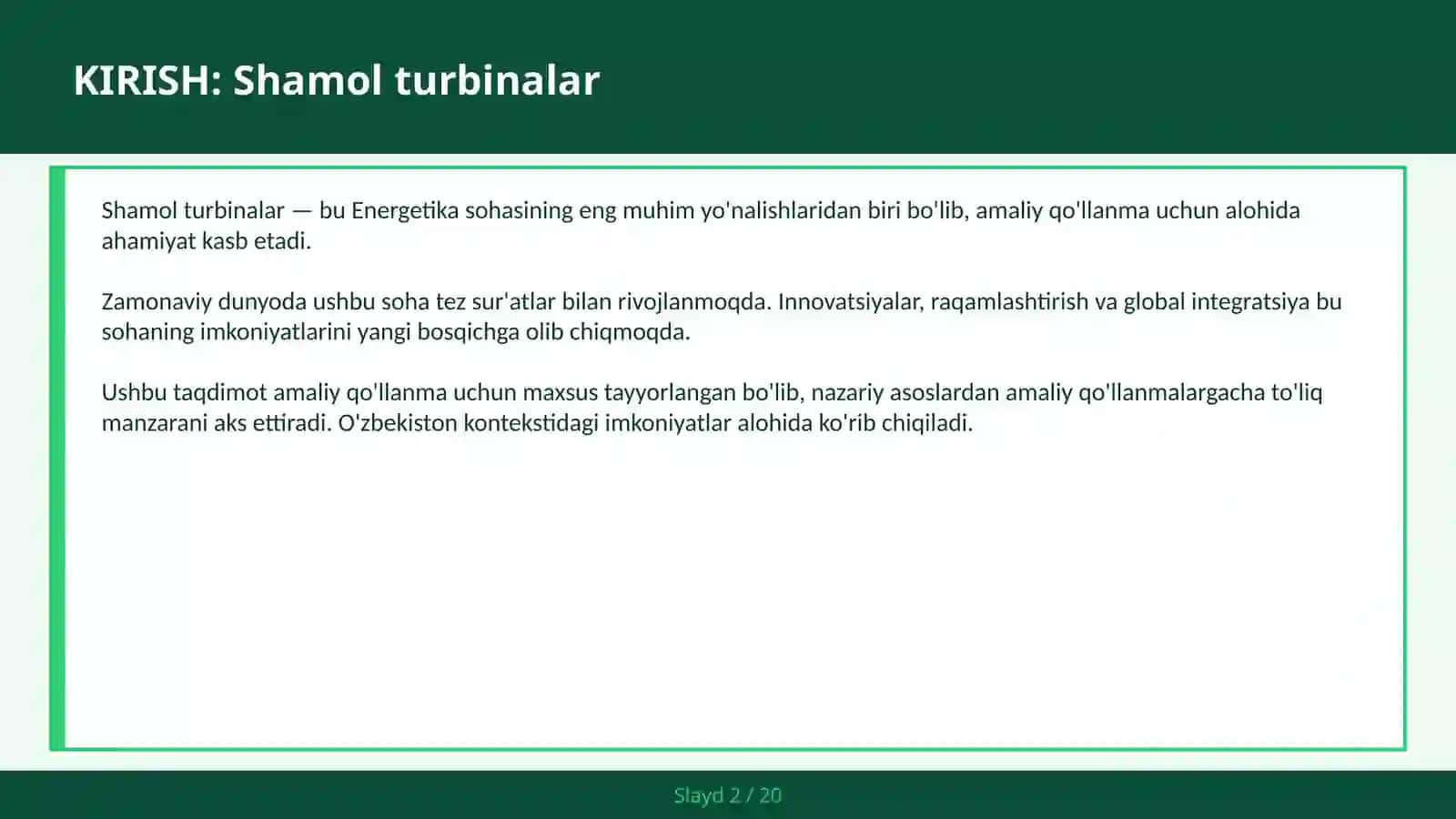 Shamol turbinalar 2