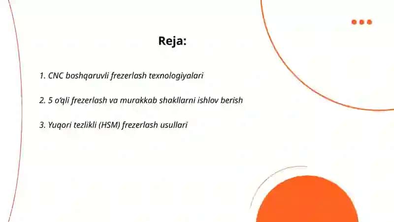 Frezerli ishlov berishni zamonaviy usullari 2