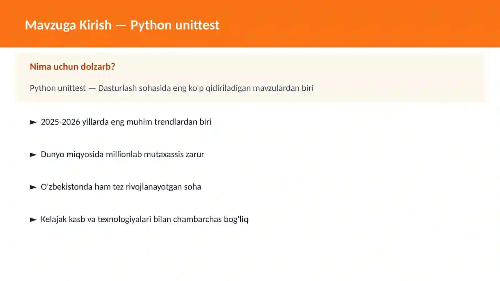 Python unittest 2