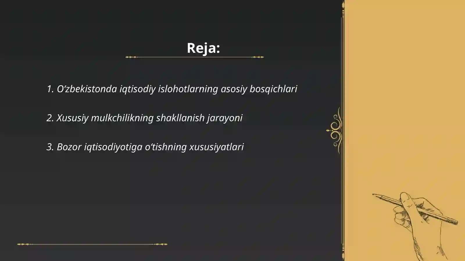 Oʻzbekistonda iqtisodiy islohotlar, xususiy mulkchilikning shakllanishi 2