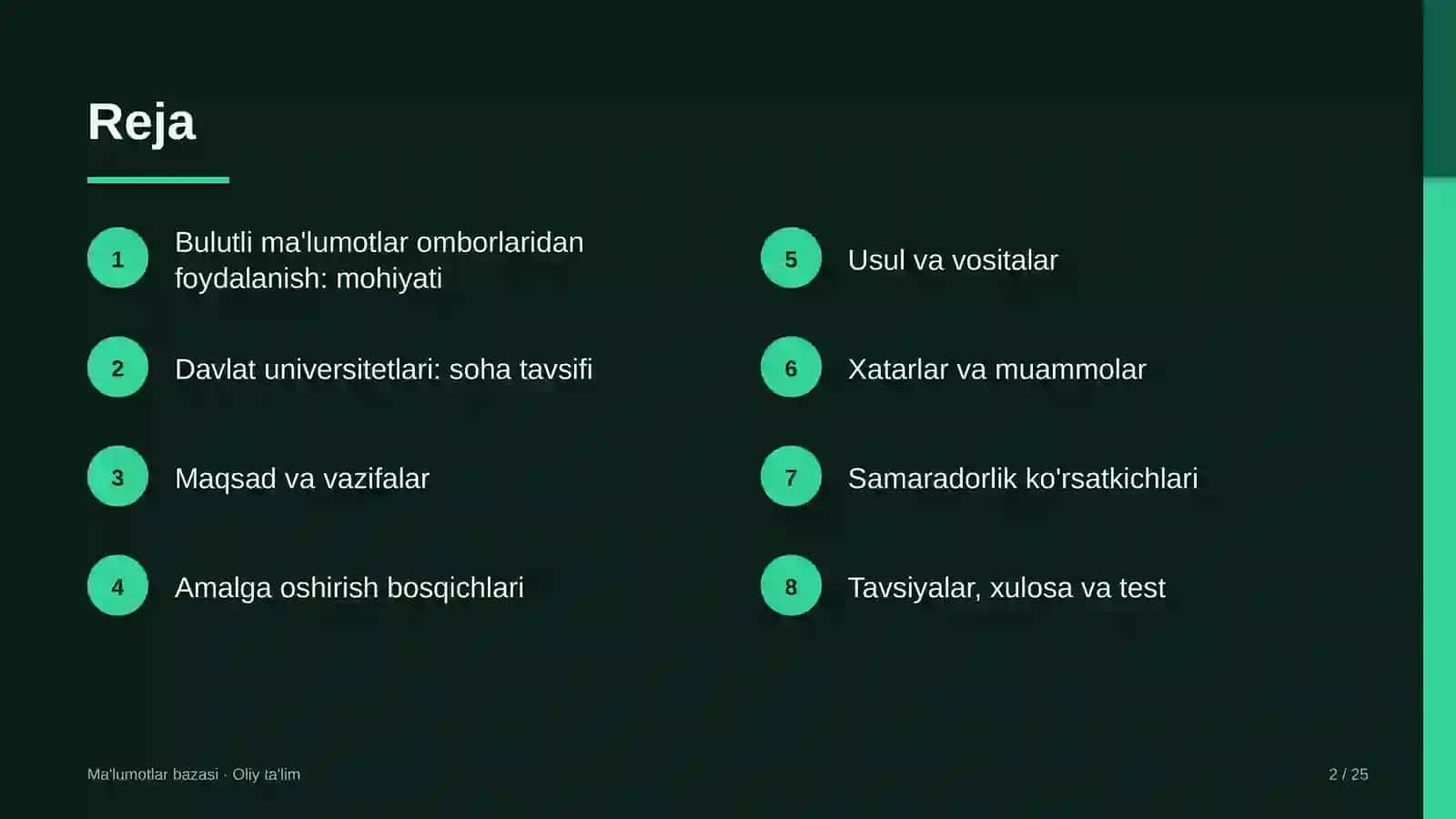 Bulutli ma'lumotlar omborlaridan foydalanish: mohiyati 2