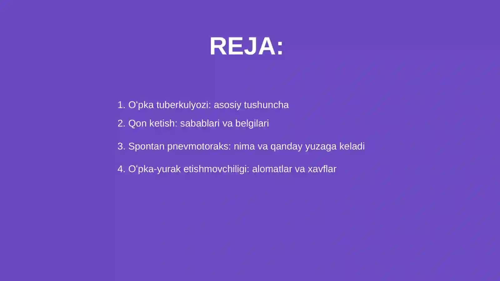 Oʻpka tuberkulyozi asoratlari 2