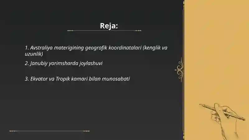 Avstraliya materigi geografik órni 2