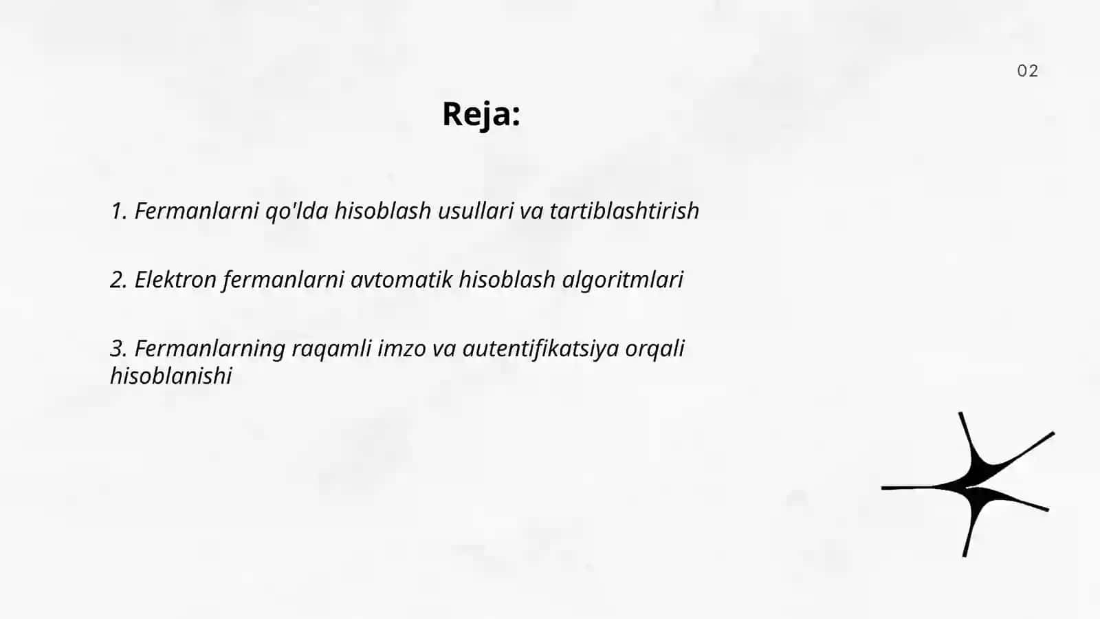 Fermanlarni hisoblash usullari 2