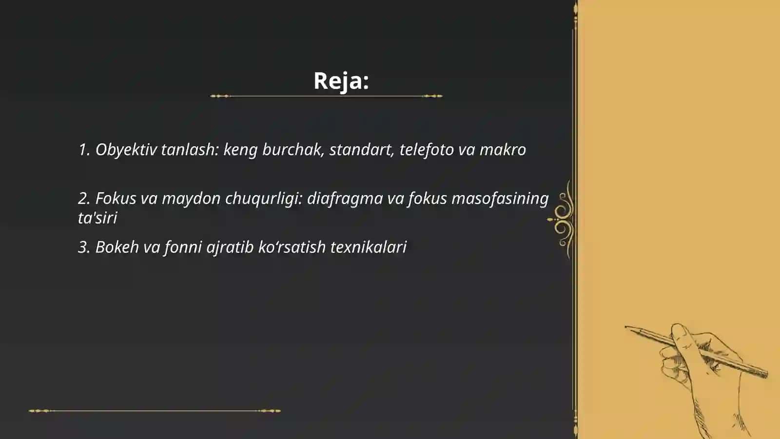 Obyektiv tanlash: keng burchak, standart, telefoto va makro 2