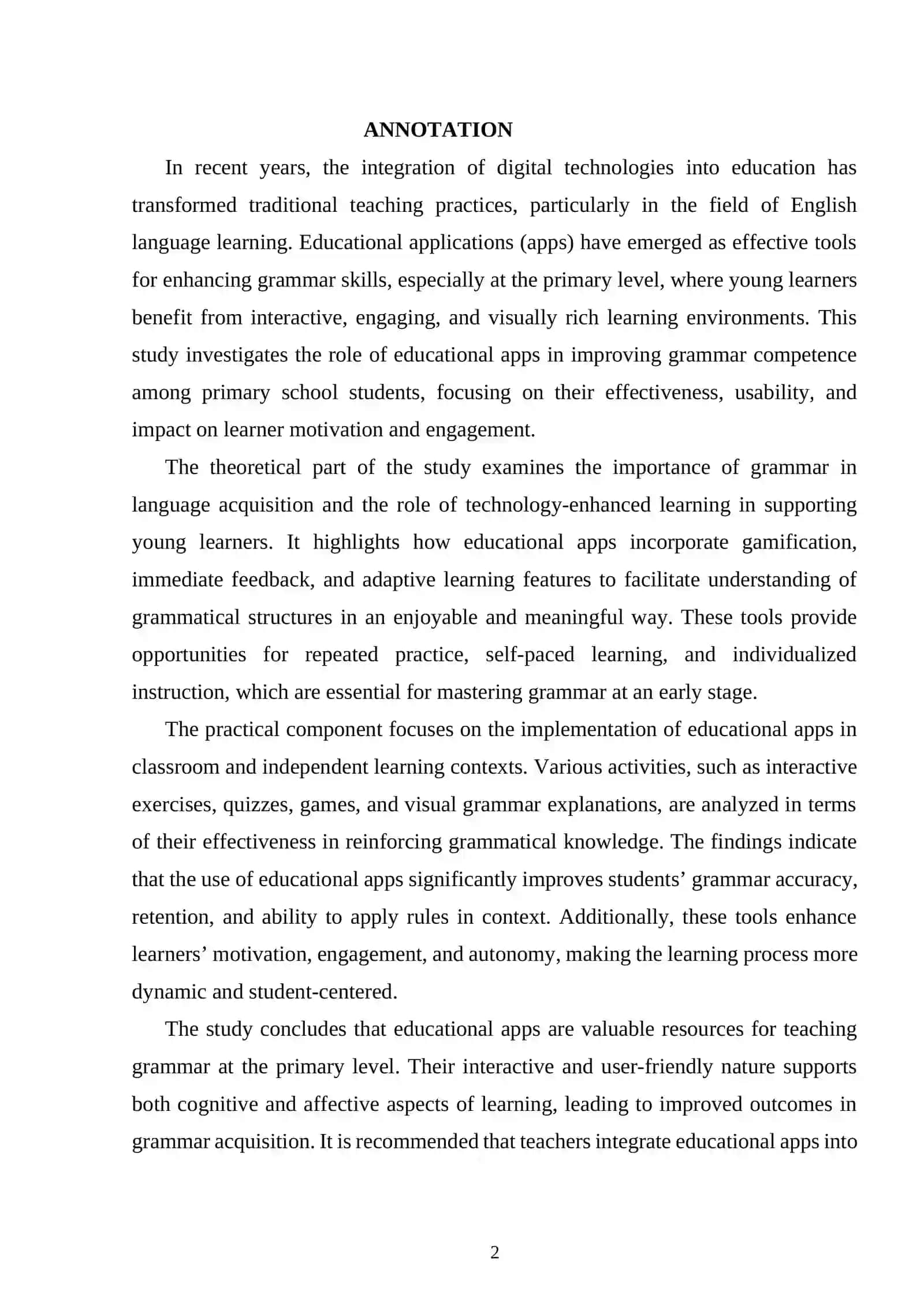 Graduation Project Work 2