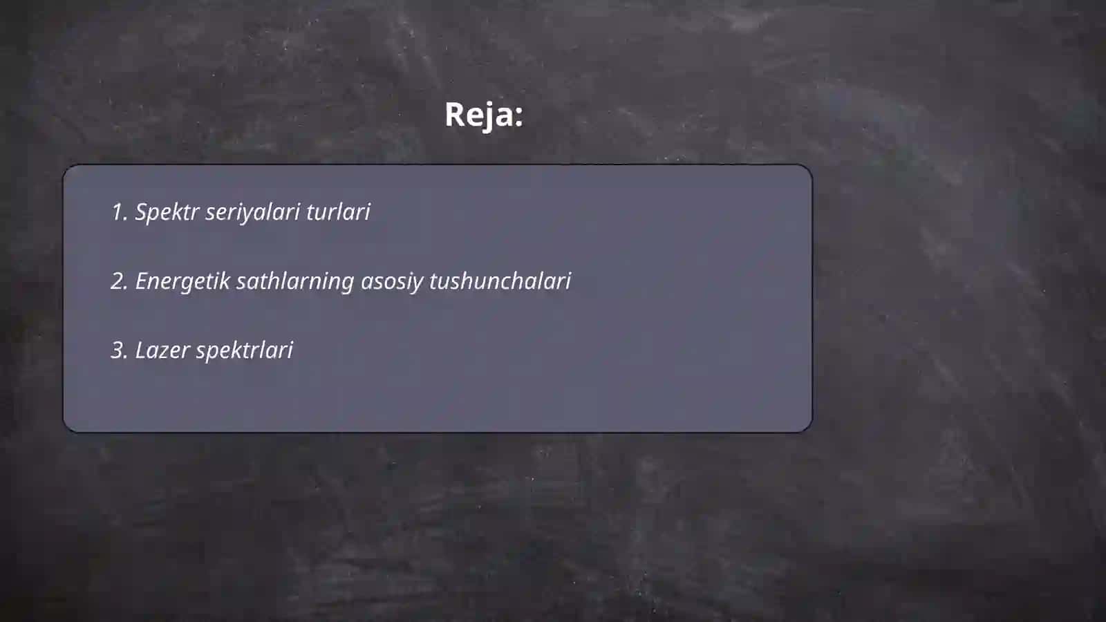 Spektr seriyalari va energetik sathlar 2