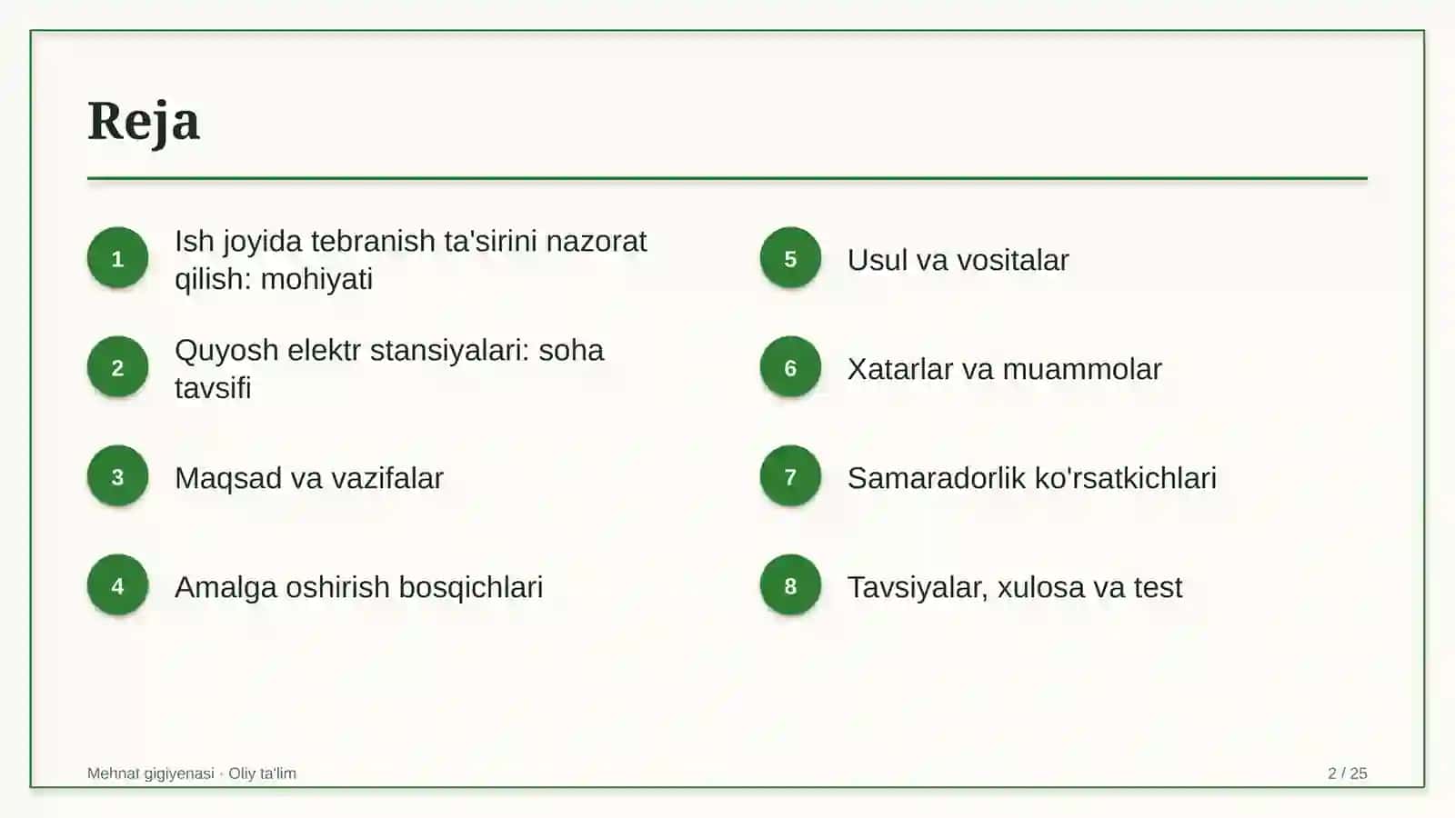 quyosh elektr stansiyalarida ish joyida tebranish ta'sirini nazorat qilish 7380 2