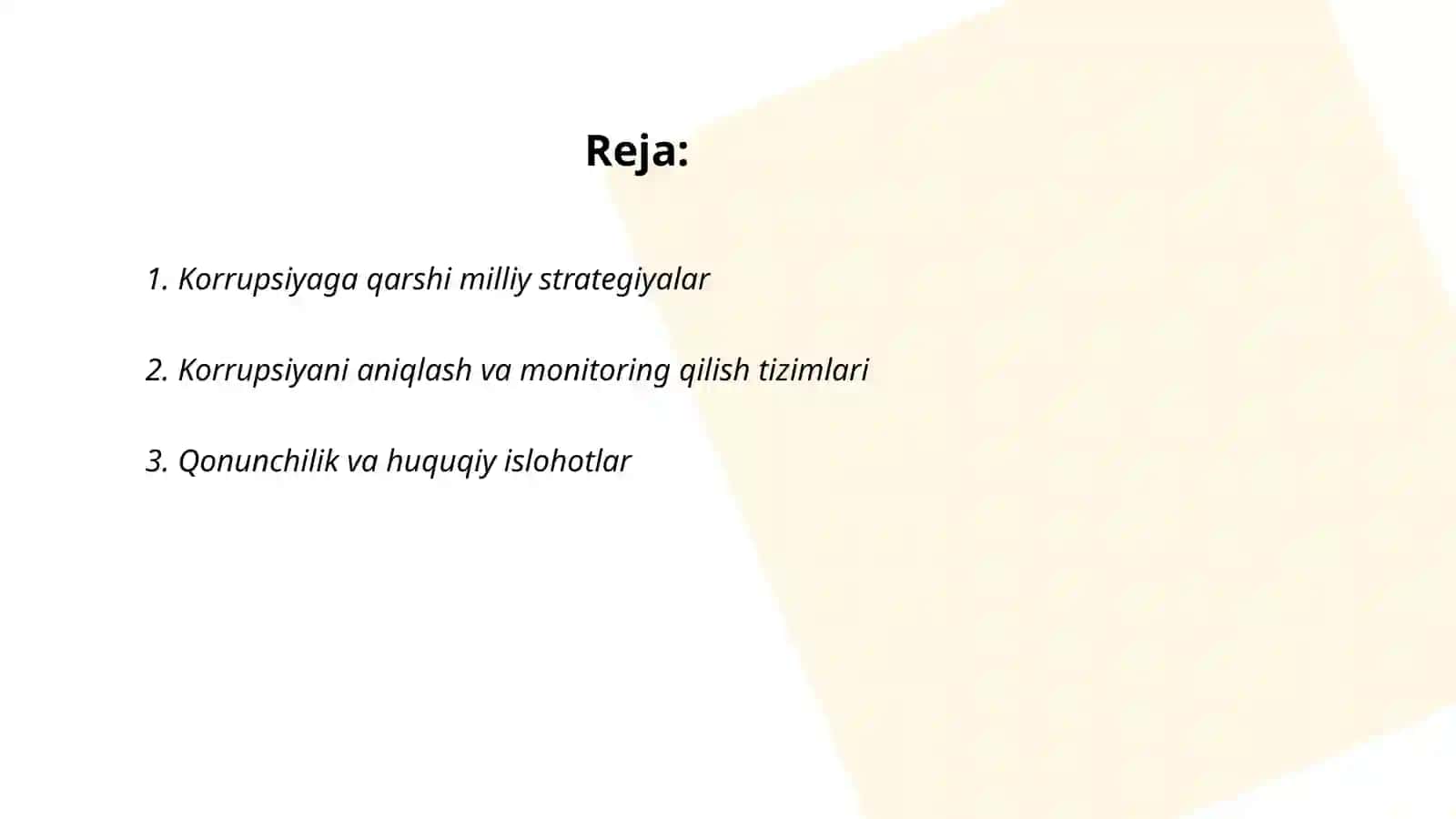 Korrupsiyaga qarshi milliy strategiyalar 2