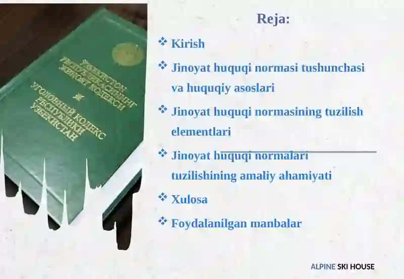 Jinoyat huquqining normativ asoslari 2