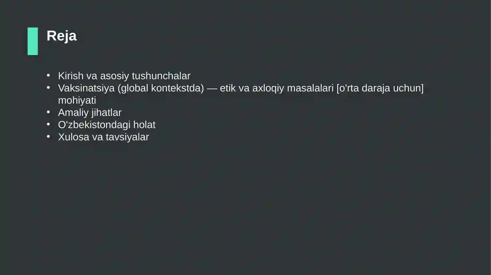 Vaksinatsiya (global kontekstda) — etik va axloqiy masalalari [o'rta daraja uchun] 2