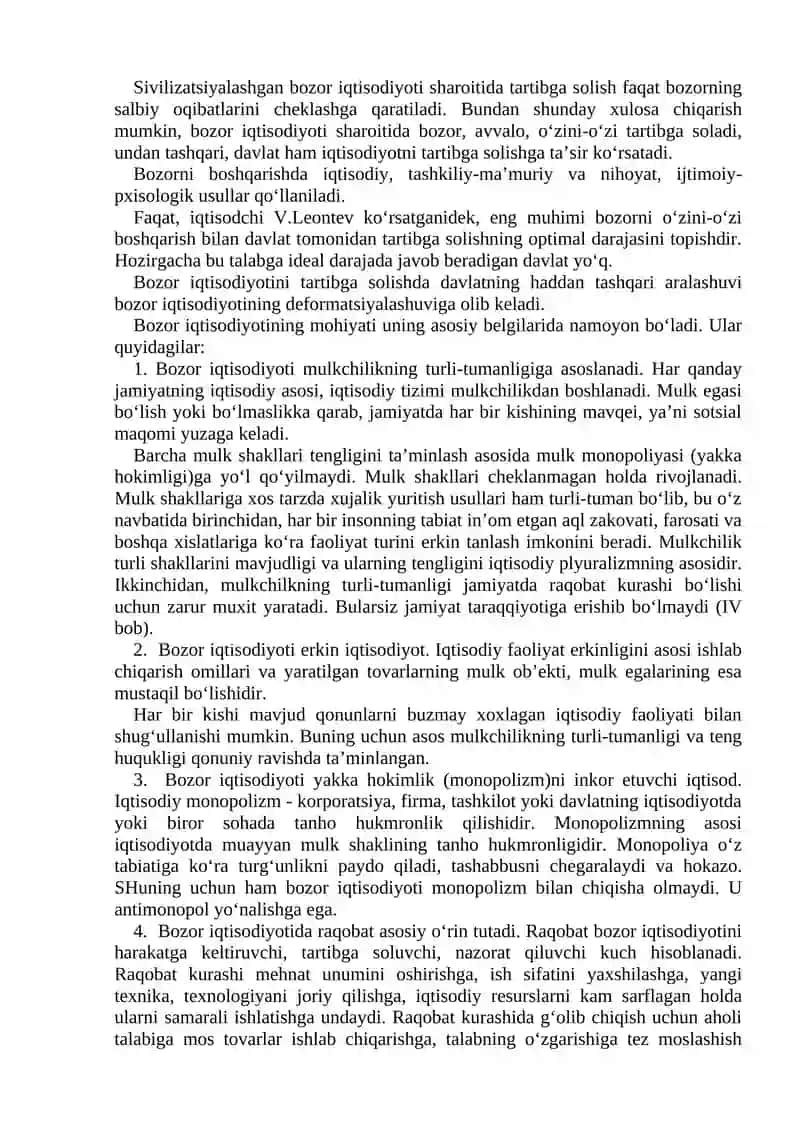 BOZOR VA UNING TUZULISHI 2