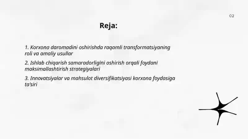 Mamlakatni modernizatsiyalash sharoitida korxona foydasi va uni maksimallashtirish yo'llari 2