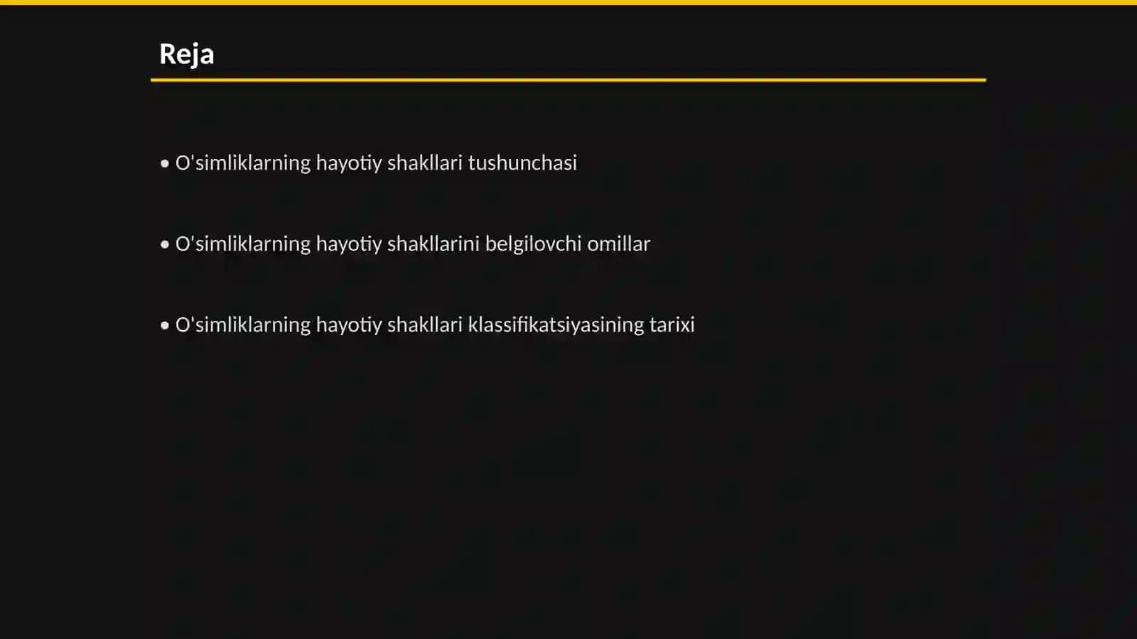 O'simliklarning hayotiy shakllari klassifikatsiyasi 2