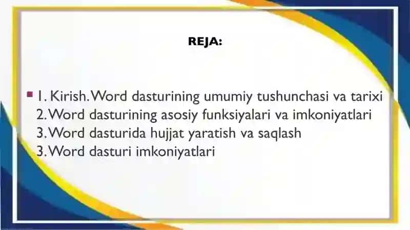word dasturi 2