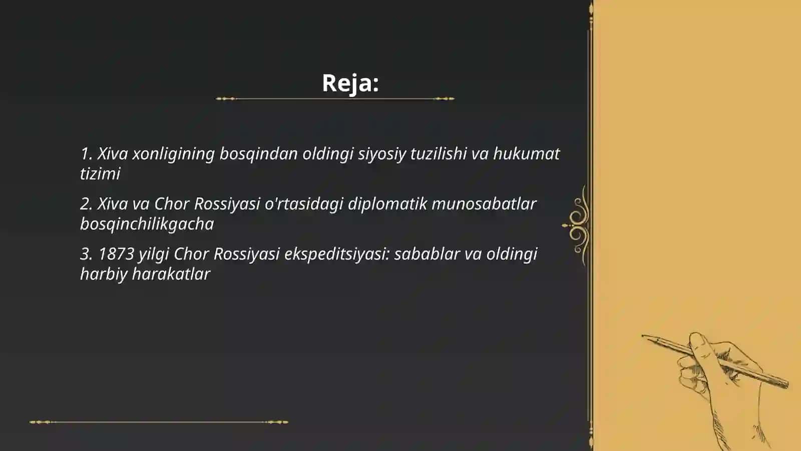Xiva xonligining bosqindan oldingi siyosiy tuzilishi va hukumat tizimi 2