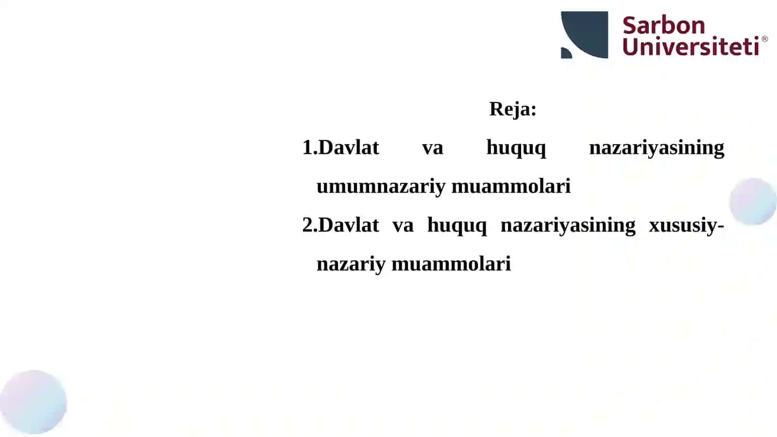 DAVLAT VA HUQUQ NAZARIYASI 2