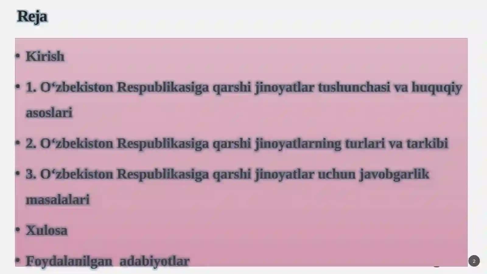 O‘zbekiston Respublikasiga qarshi jinoyatlar 2