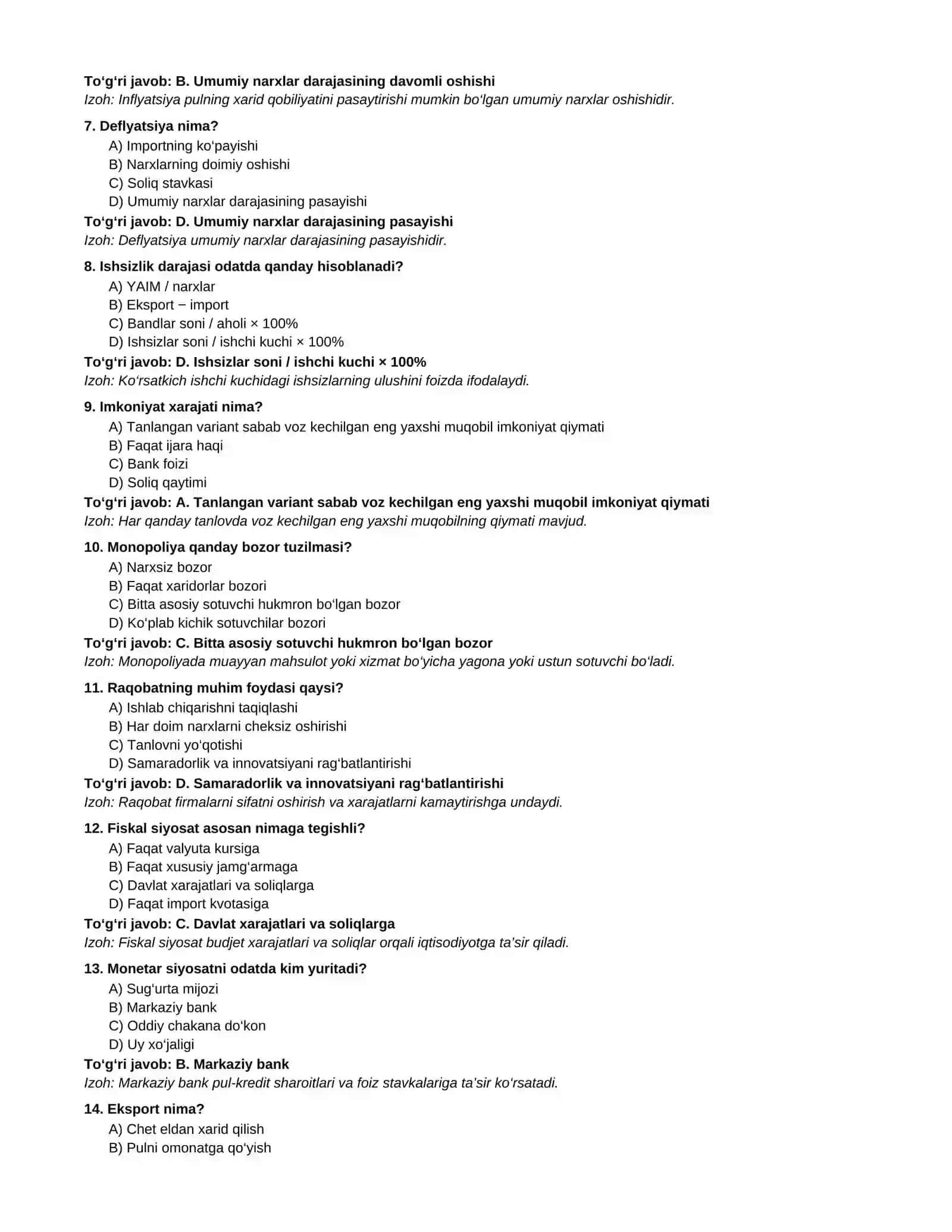 BUXGALTERIYA VA IQTISODIYOT FANLARIDAN 500 TA TEST 2