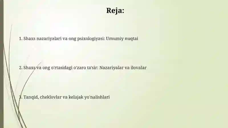 Chet el psixologiyasida shaxs nazariyasi 2