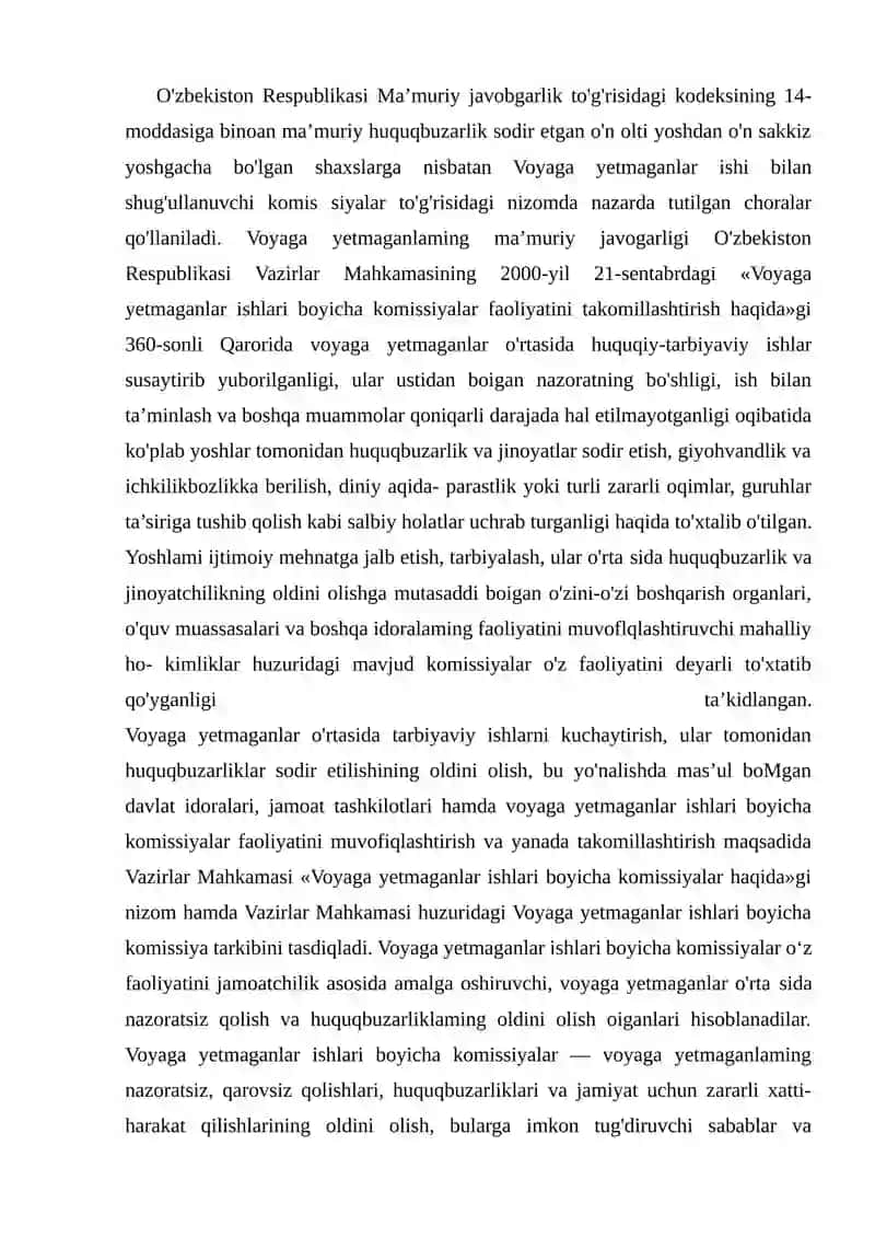 Voyaga yetmaganlarning ma’muriy javobgarligi 2