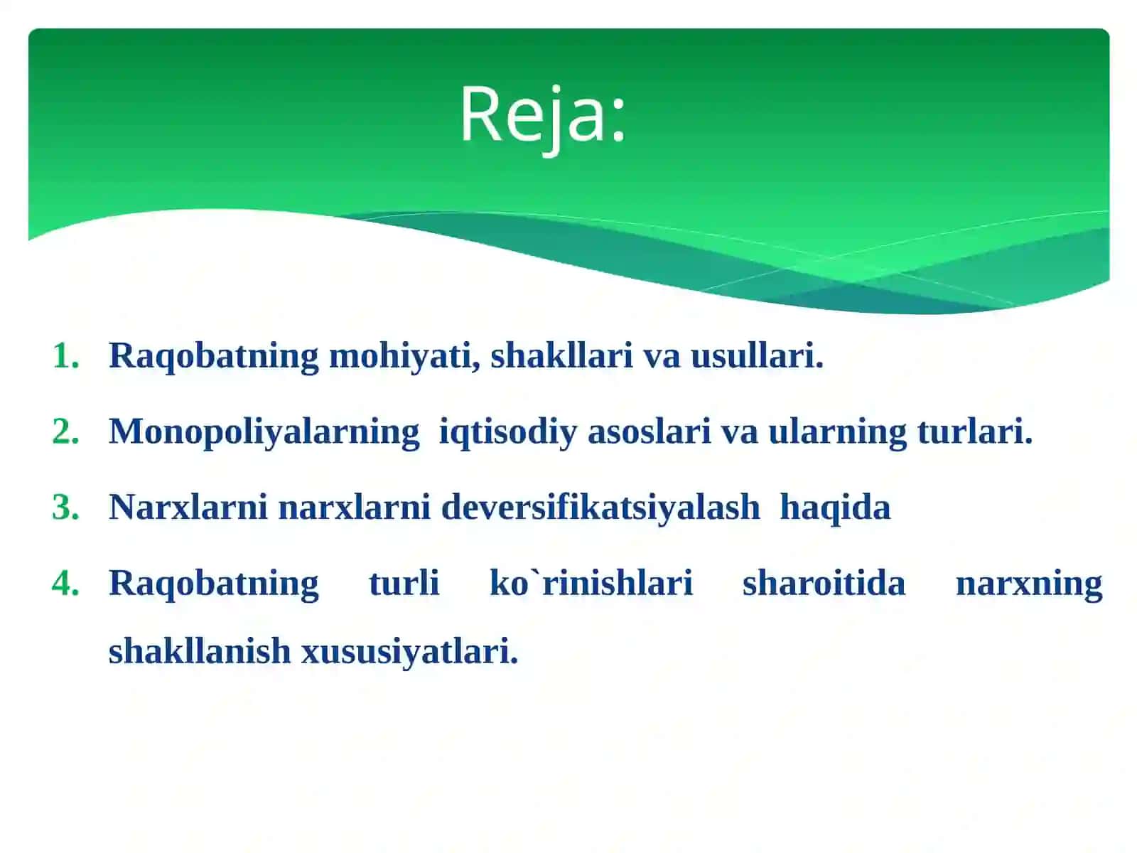 MONOPOL HOKIMIYAT SHAROITIDA NARXLARNI DEVERSIFIKATSIYALASH TAMOYILLARI(NARXLAR DISKRIMINATSIYASI) 2