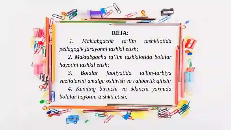 O‘quv faoliyatini tashkil etish 2