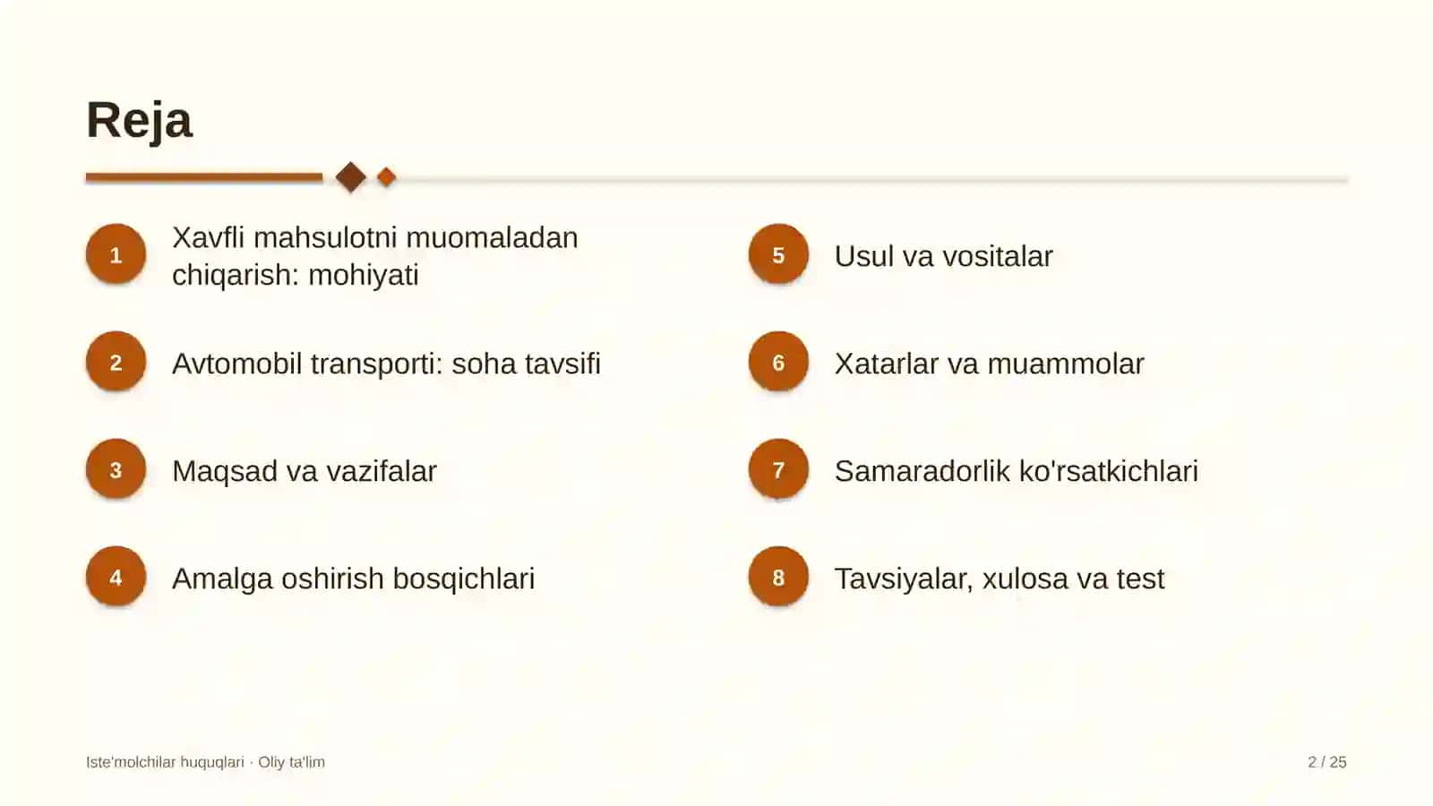 Avtomobil transportida xavfli mahsulotni muomaladan chiqarish tartibi 2
