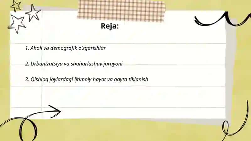 Oʻzbekiston Respublikasidagi ijtimoiy oʻzgarishlar 2