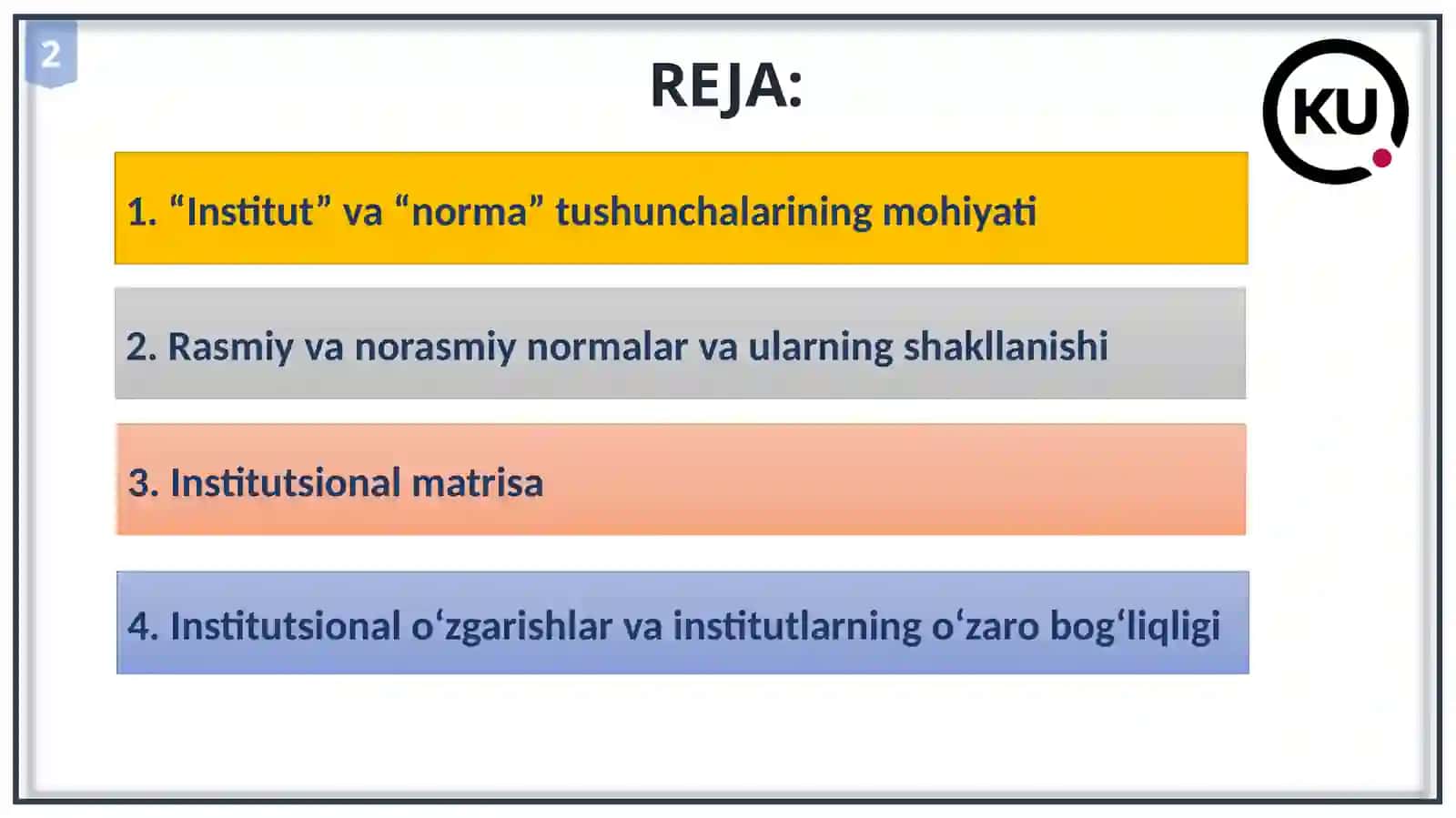 Institutlar va ularning jamiyat rivojlanishidagi roli 2