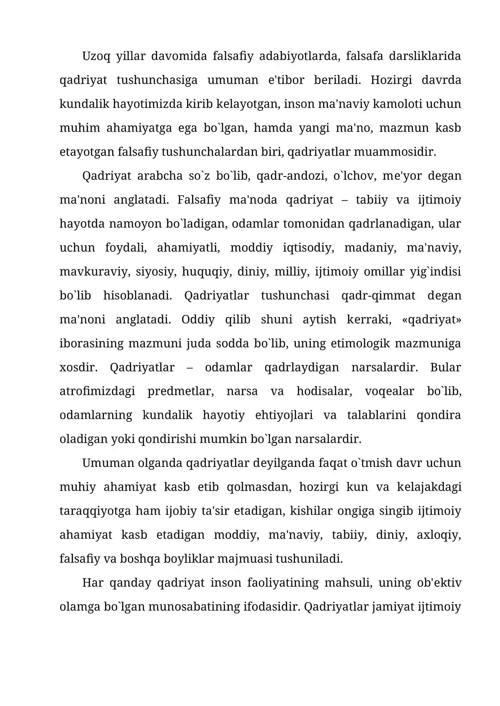 Qadriyatlar falsafasi 2