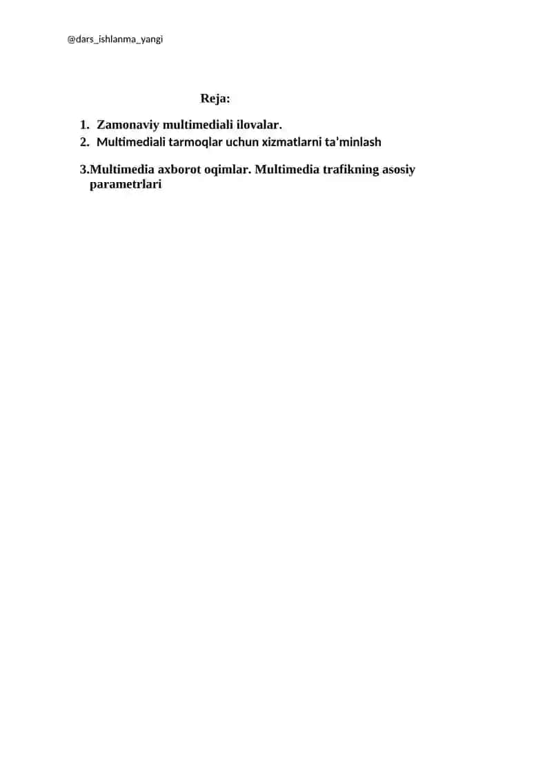 Zamonaviy multimediali ilovalar 2