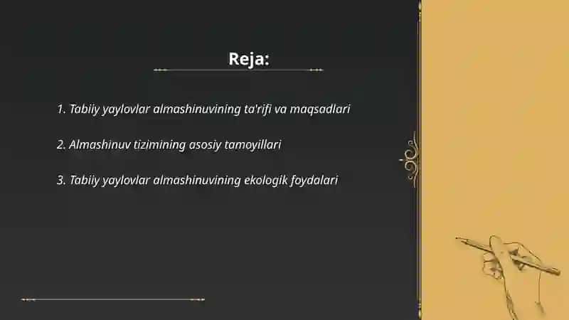 Tabiiy yaylovlar almashinuvi 2