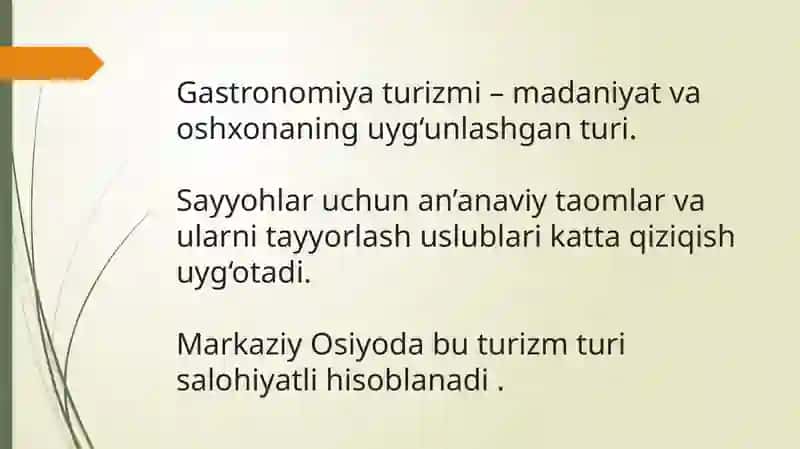 Gastronomiya turizmi: Markaziy Osiyo davlatlarining salohiyati 2