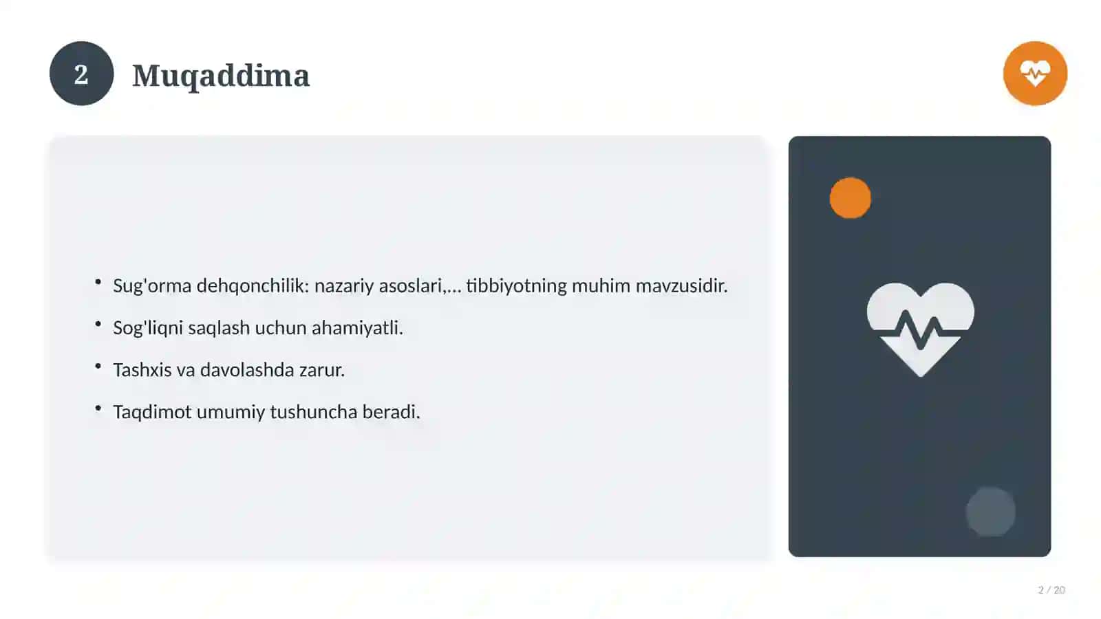 Sug'orma dehqonchilik: nazariy asoslari, integratsion yondashuvda (Amaliyot hisoboti) 2